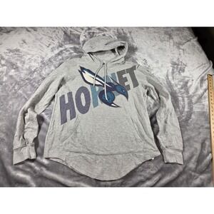 Charlotte Hornets Hoodie Womens Small‎ Gray Lightweight Fleece Hoodie Unk NBA